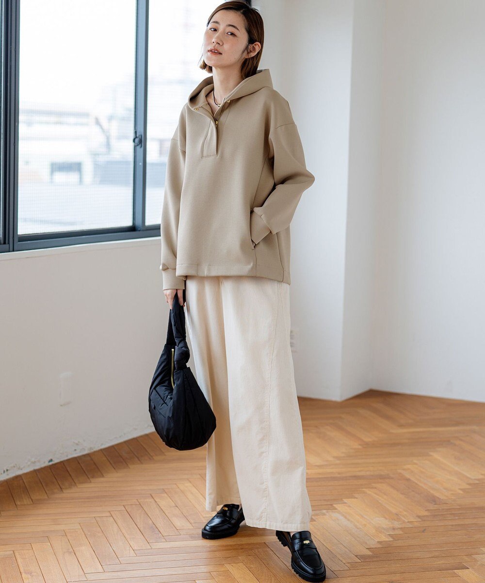 23区 S 【洗える】コットンエアーダンボール ドロスト フーディー 