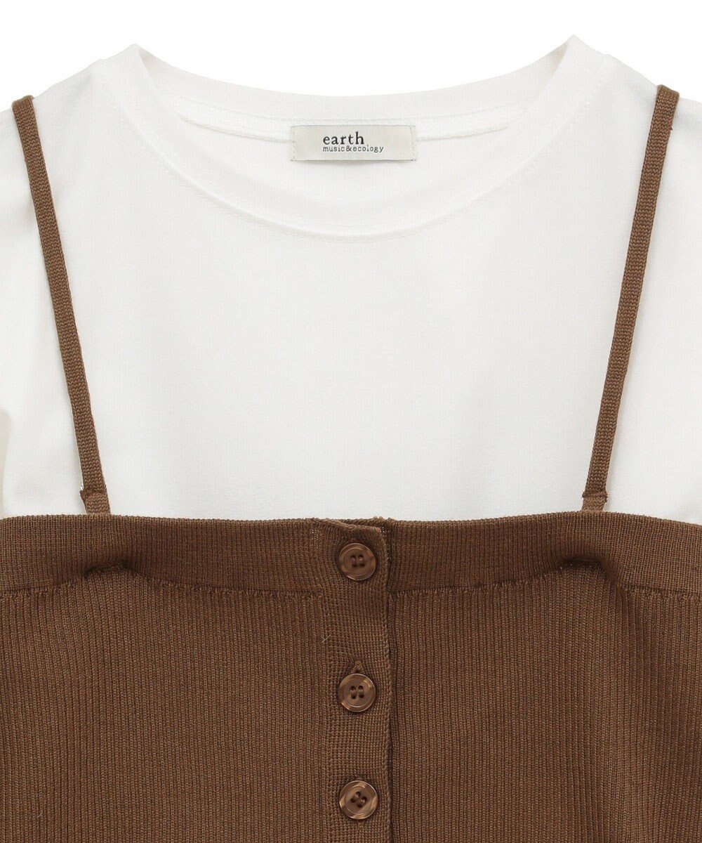 earth music&ecology ＳＥＴ２点コンパクトＴＥＥ＋マルチｗａｙニットビスチ 