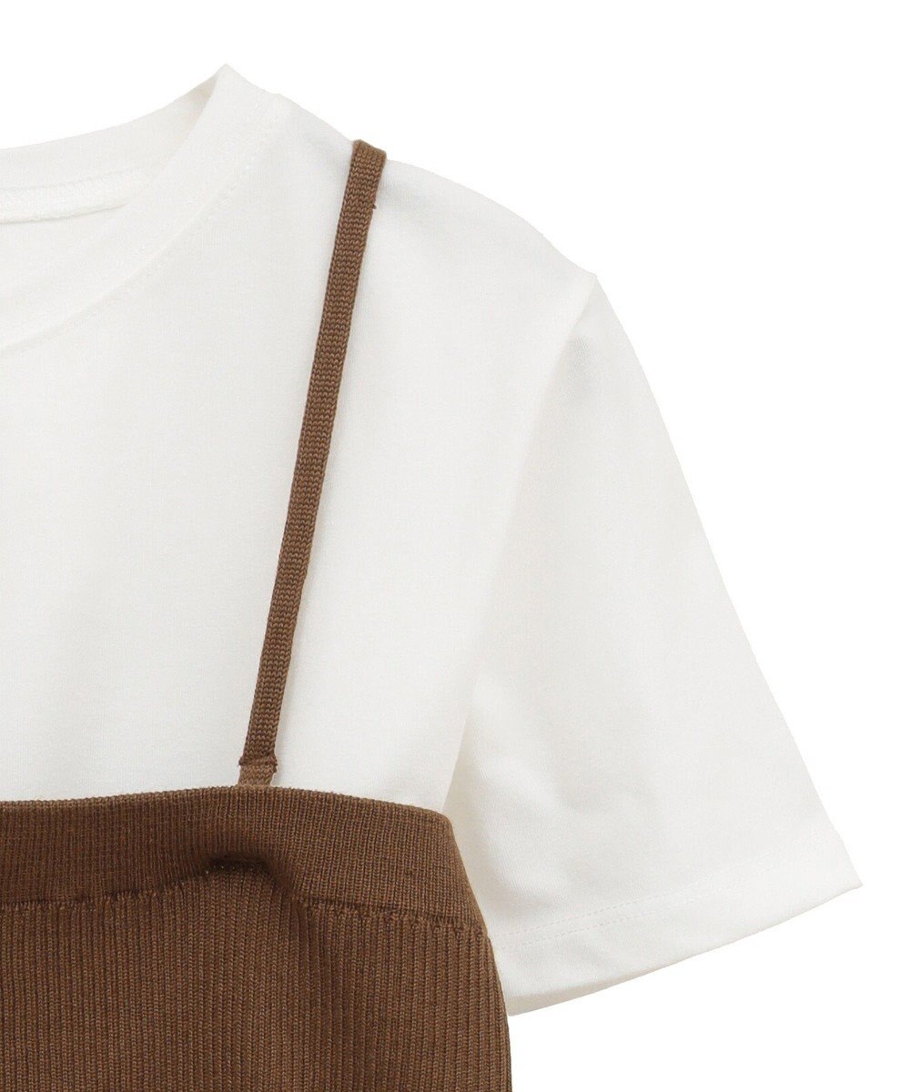 earth music&ecology ＳＥＴ２点コンパクトＴＥＥ＋マルチｗａｙニットビスチ 