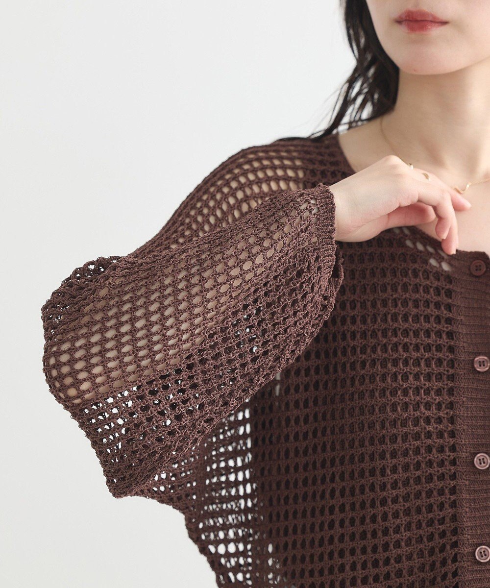 earth music&ecology ＳＥＴ２点メッシュニットカーディガン＋ビスチェ 