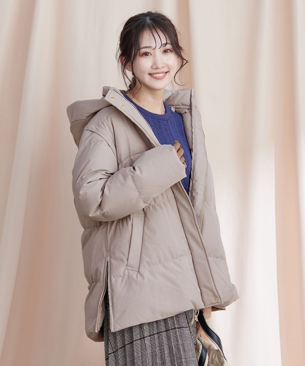 Tiaclasse 【安田美沙子さん着用・4way】ストレッチタフタショートダウン 