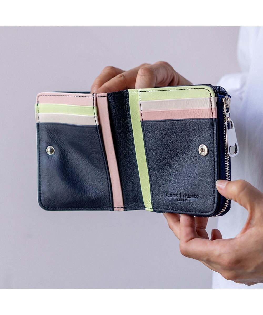 tsumori chisato CARRY キラネコフラワー 2つ折り財布 