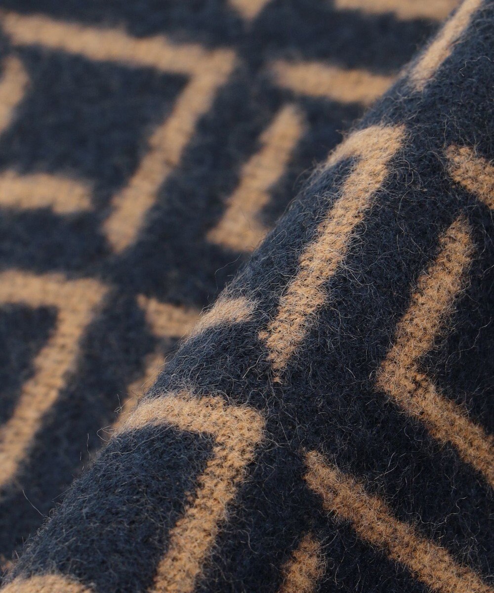 JOSEPH ABBOUD 【リバーシブル】ダイヤパターンＷフェイス ストール 