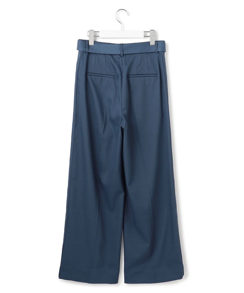 ICB L 【裏起毛】 ウォームサテン ワイドストレートパンツ 