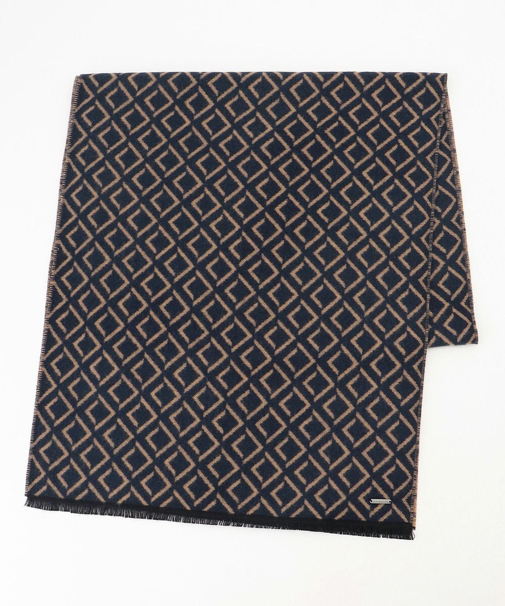 JOSEPH ABBOUD 【リバーシブル】ダイヤパターンＷフェイス ストール 