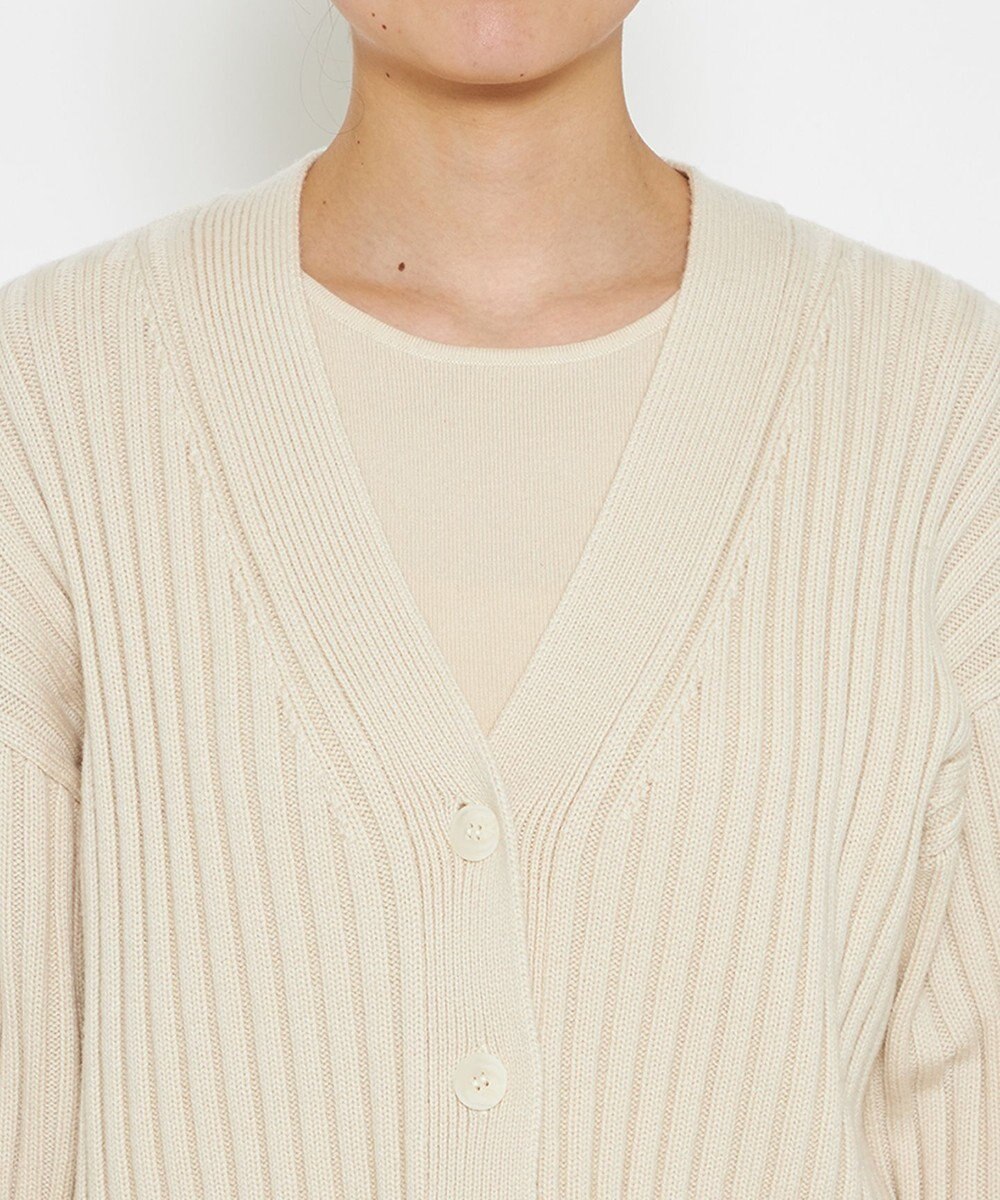 uncrave 【洗える】メリノウール ショートカーディガン（uncrave WHITE） 