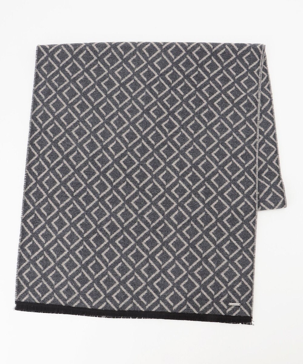 JOSEPH ABBOUD 【リバーシブル】ダイヤパターンＷフェイス ストール 