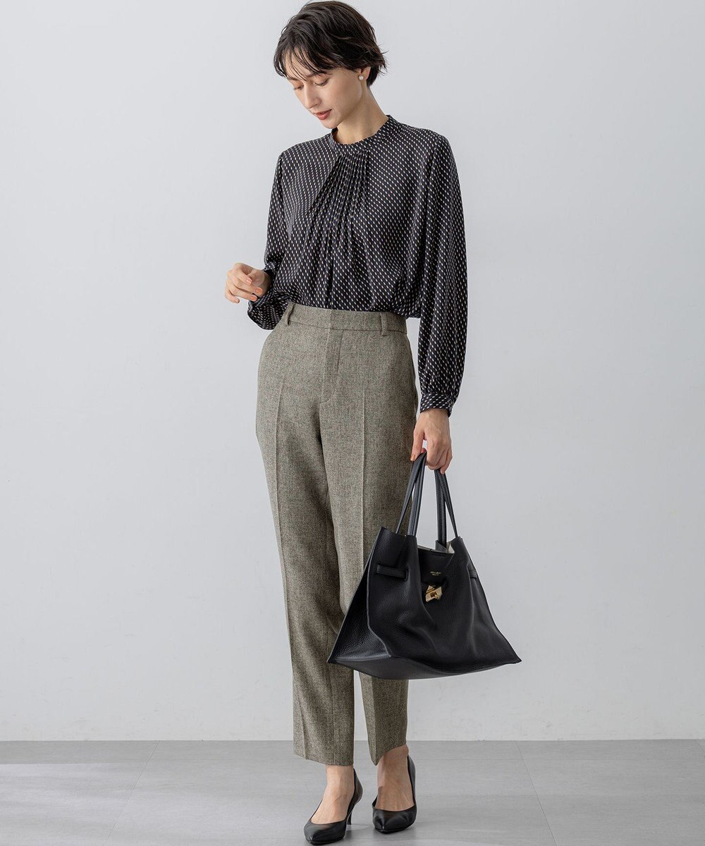 23区 L 【洗える】グラデーションドットプリント ブラウス 