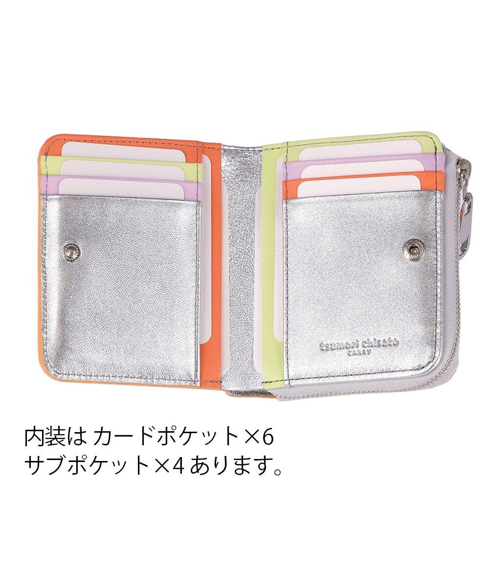 tsumori chisato CARRY キラネコフラワー 2つ折り財布 