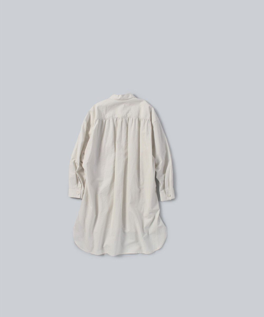 WHITE MAILS 【UNISEX】COTTON PAPER WASHED ポプリンロングシャツ 