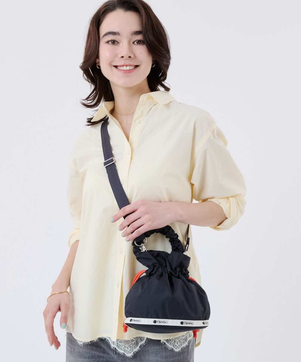 LeSportsac GH DRAWSTRING XBODY/ディープシー/マンダリンコード 