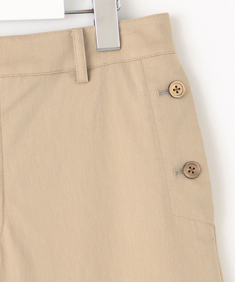 J.PRESS LADIES 【洗える・セットアップ対応】セルロースリネンストレッチ セミワイド パンツ 