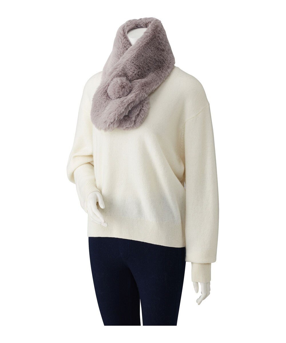 MOONBAT 【洗える】estaa うさしっぽマフラー 