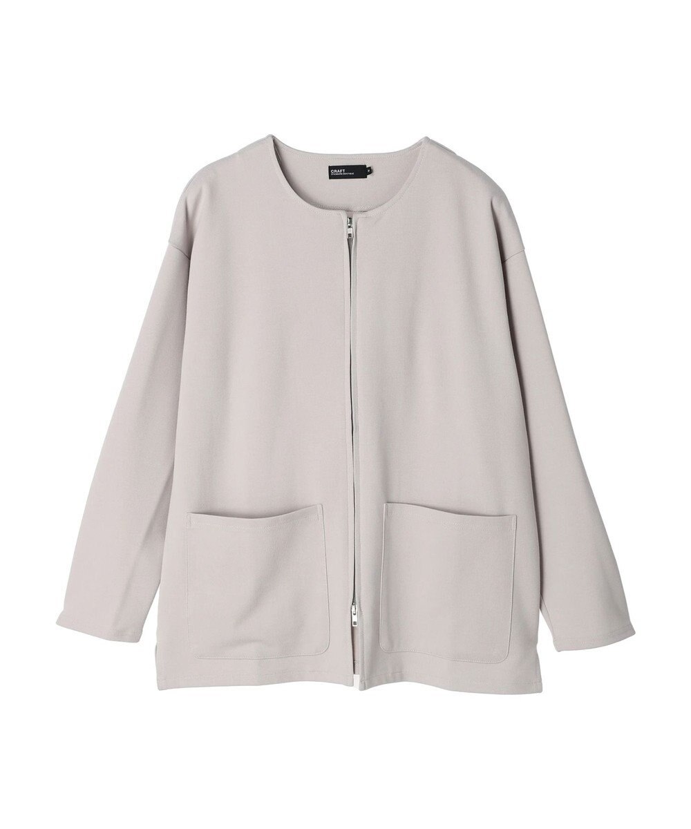 CRAFT STANDARD BOUTIQUE 強撚ポンチラウンドヘムカーディガン 