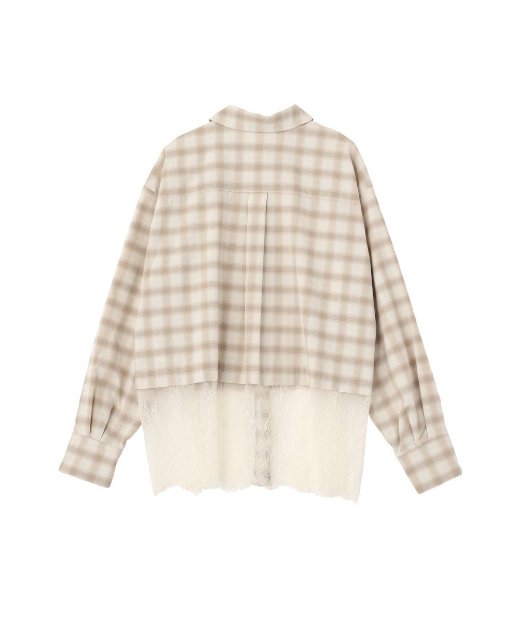 earth music&ecology 【予約】適ON レースヘムシャツ 