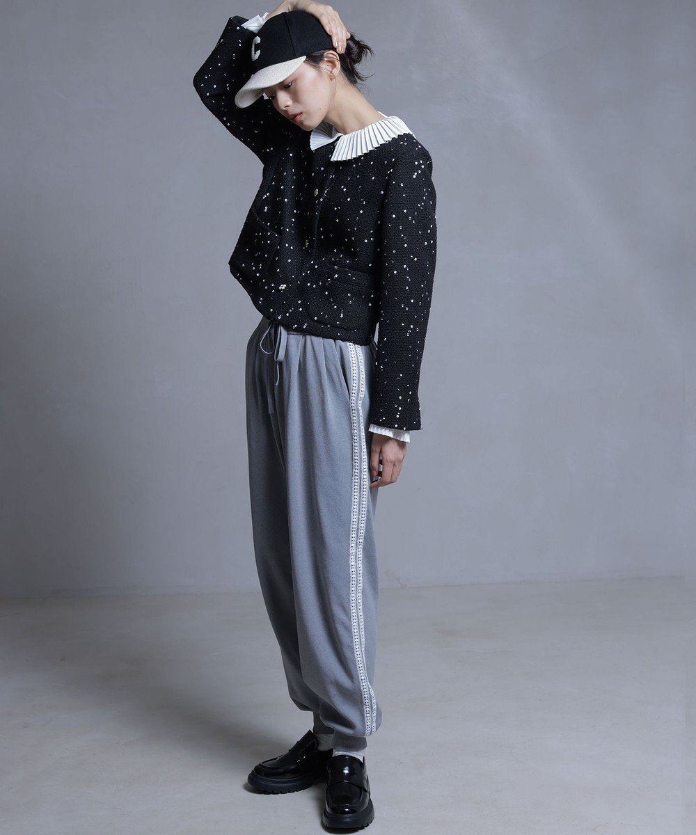 組曲 S ライトデシン プリーツブラウス 