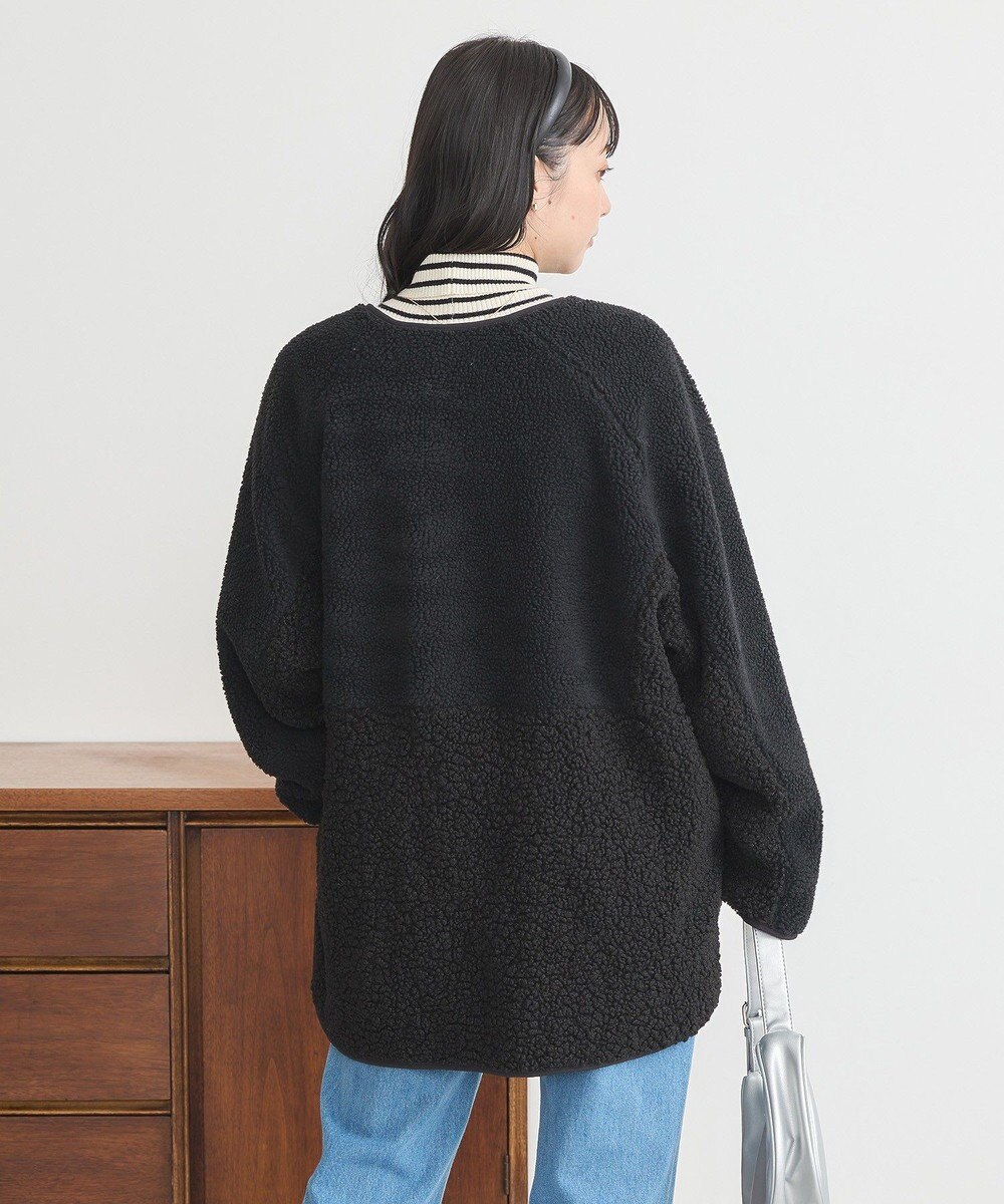 earth music&ecology 粒違い切替ボアブルゾン 