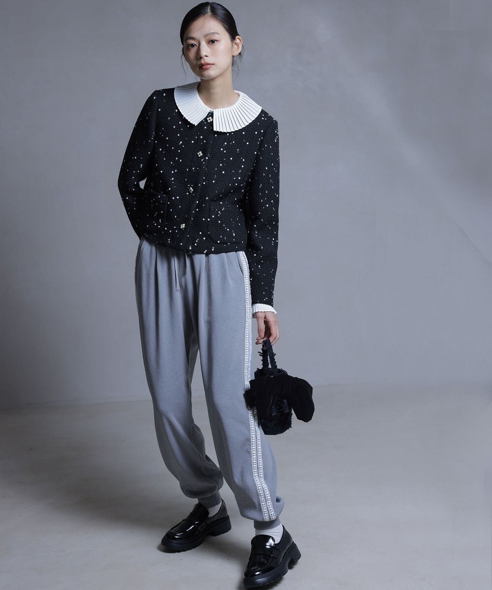 組曲 S ライトデシン プリーツブラウス 