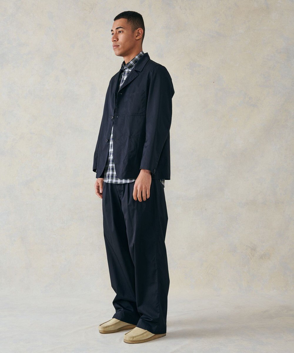 J.PRESS MEN ギザツイルワンタックワイドパンツ 