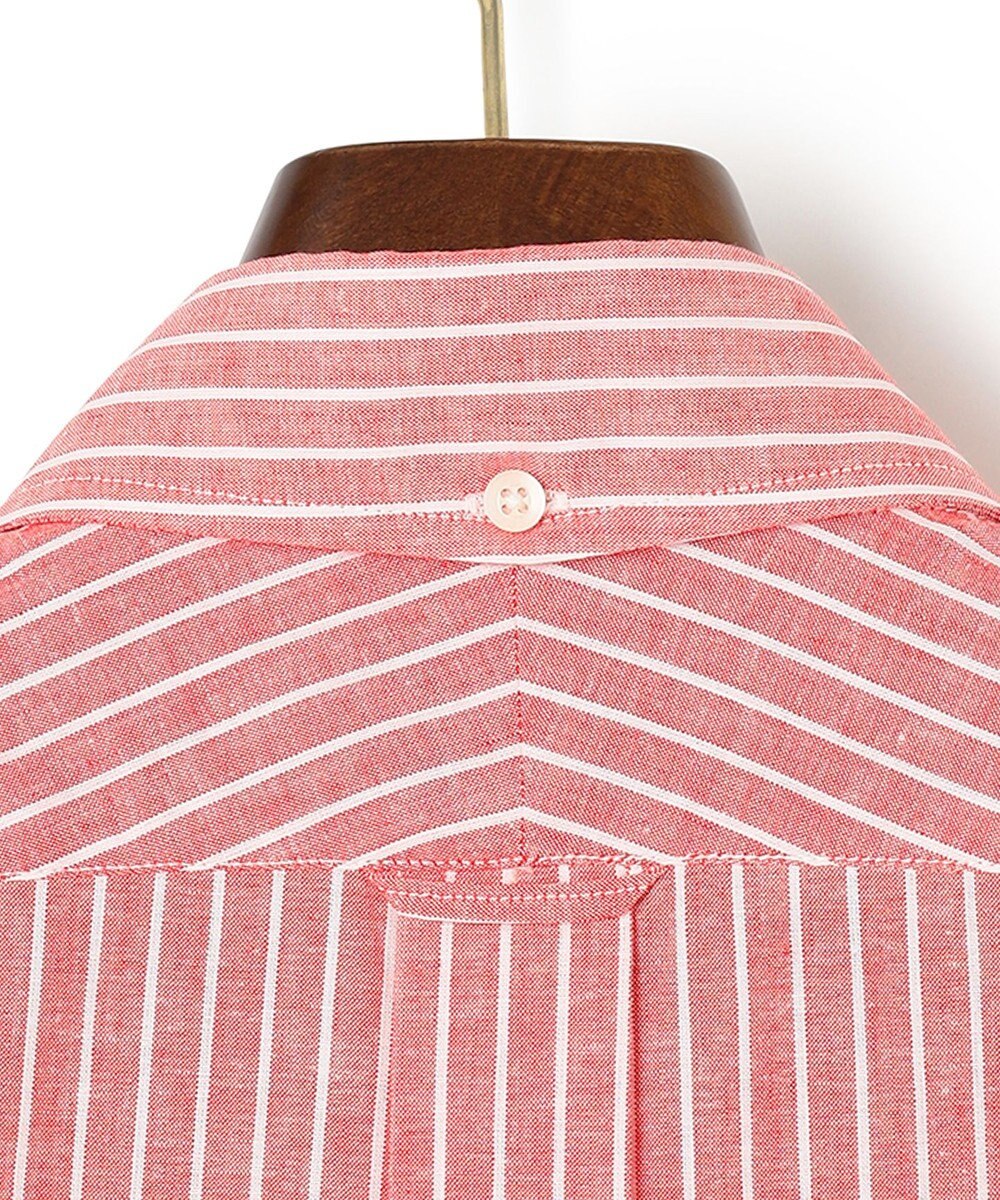 J.PRESS MEN 【WEB・一部店舗限定】リネンコットンストライプ シャツ/B.D 