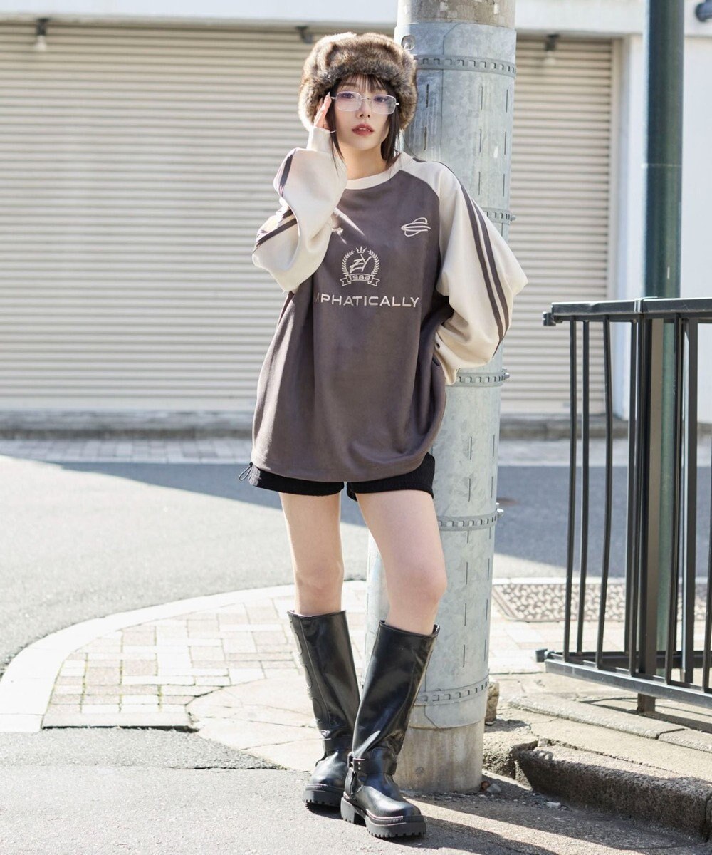 WEGO 【ユニセックス着用ITEM】フェイクスウェードゲームプルオーバー 