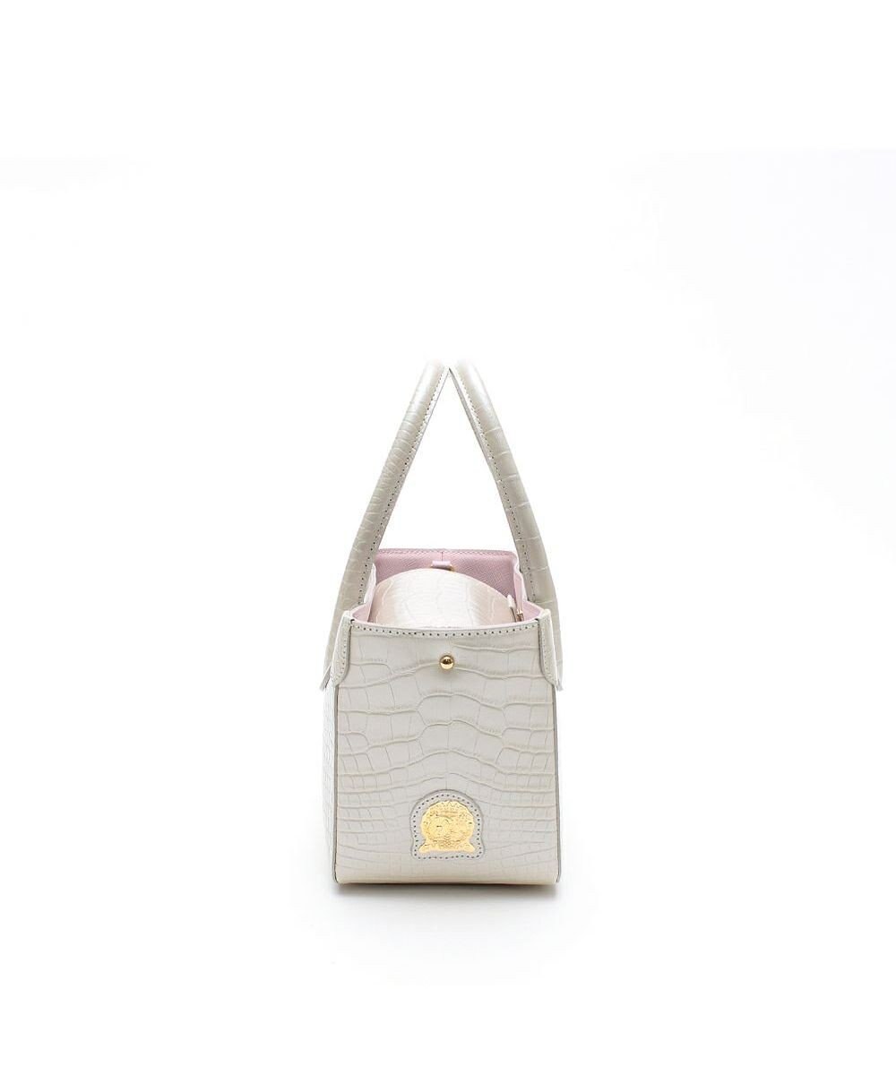 A.D.M.J. 【牛革】クロコ型押し ザ・ビーDカン付ミニトート 