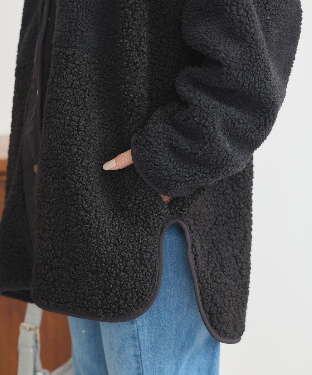 earth music&ecology 粒違い切替ボアブルゾン 