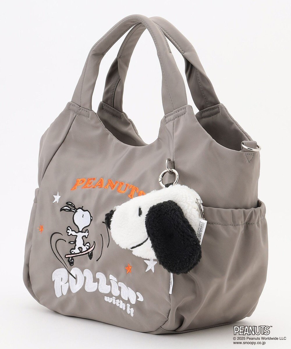Y'SACCS SNOOPYデザイン サイドギャザー2wayトート　Mサイズ(スケートボード） 