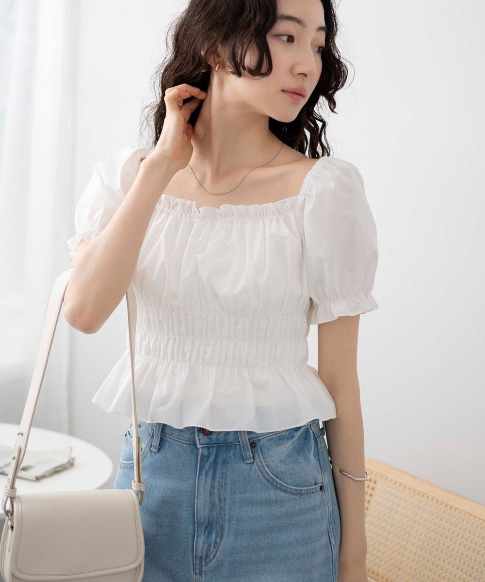 WEGO オフショルシャーリングブラウス 