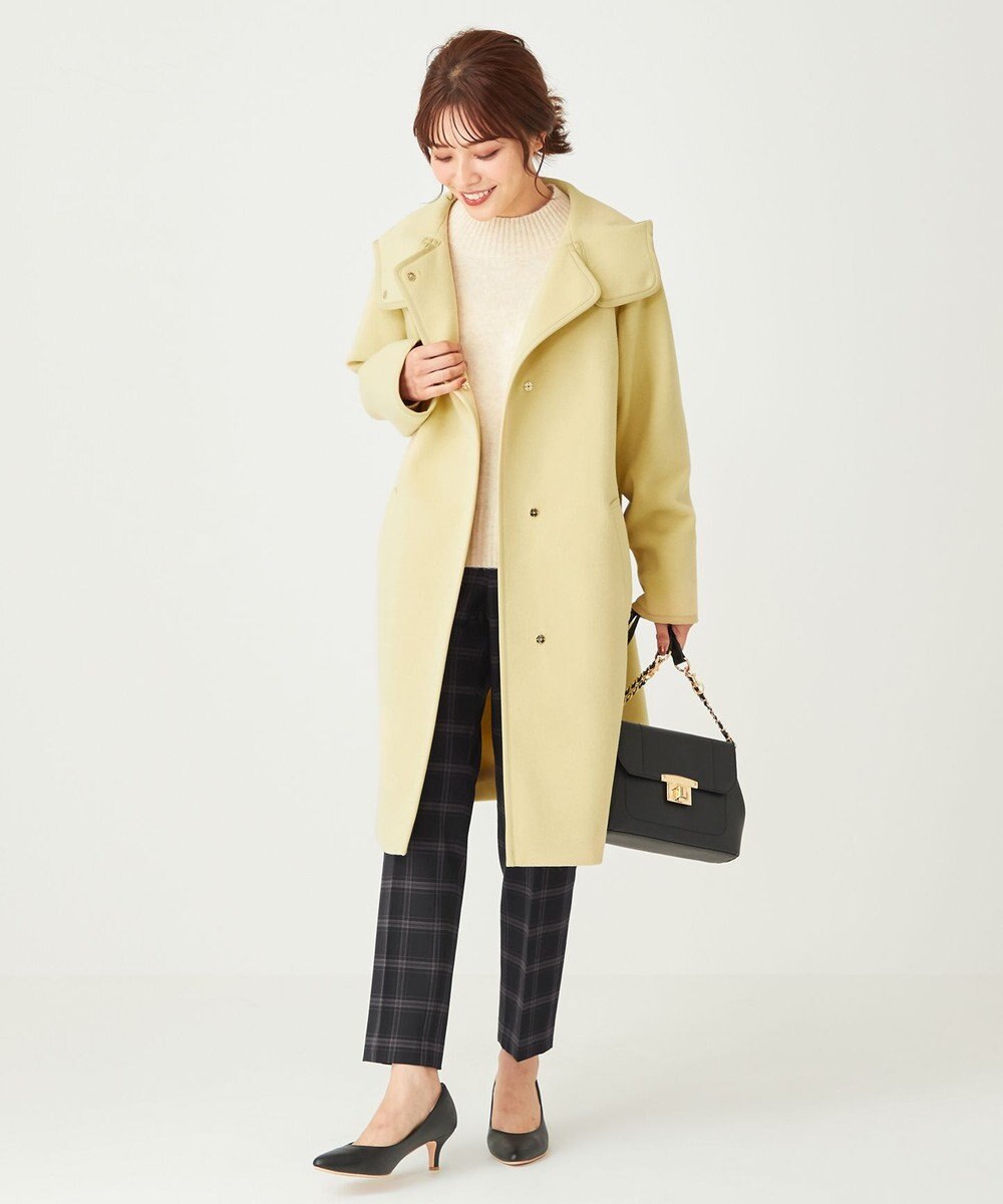 ANY SIS ウールライクミドルフーディ コート 