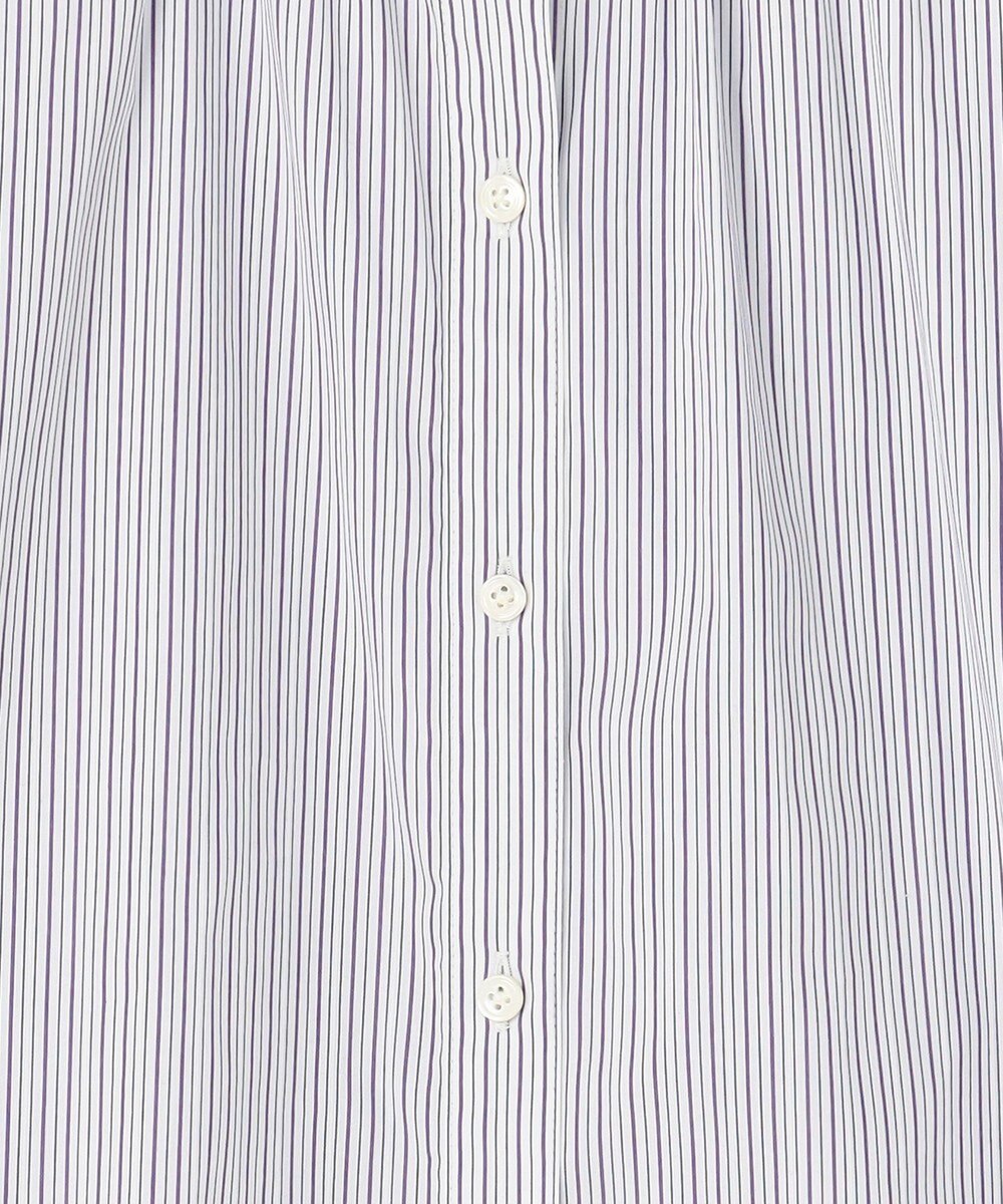 J.PRESS LADIES BEZ ドビーストライプ バンドカラー ブラウス 