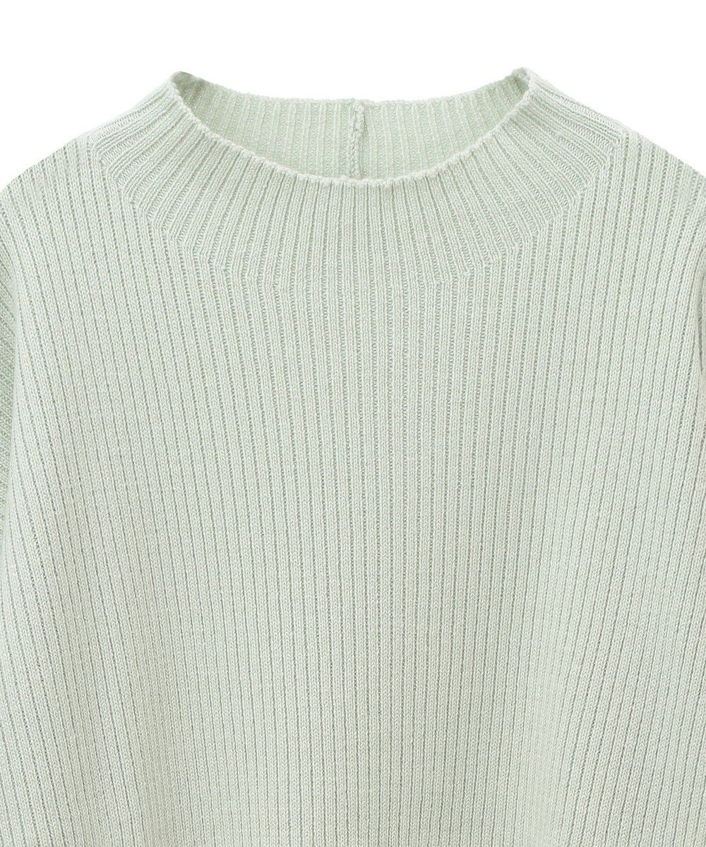 Green Parks 洗えるボトルネックリブニットプルオーバー 