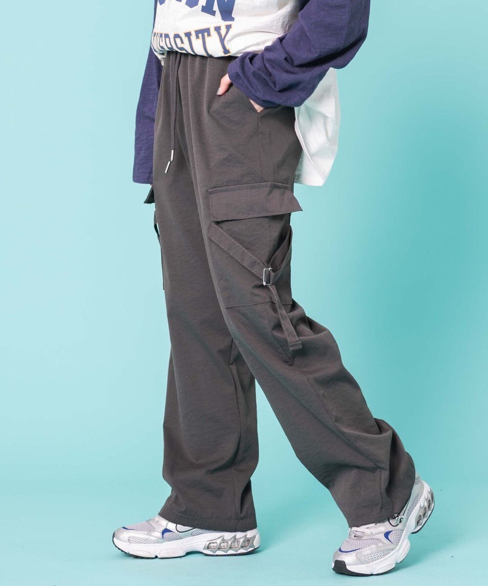 WEGO 【ウエストゴム】サイドベルトカーゴパンツ 