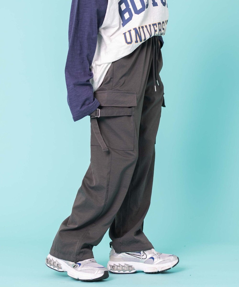 WEGO 【ウエストゴム】サイドベルトカーゴパンツ 