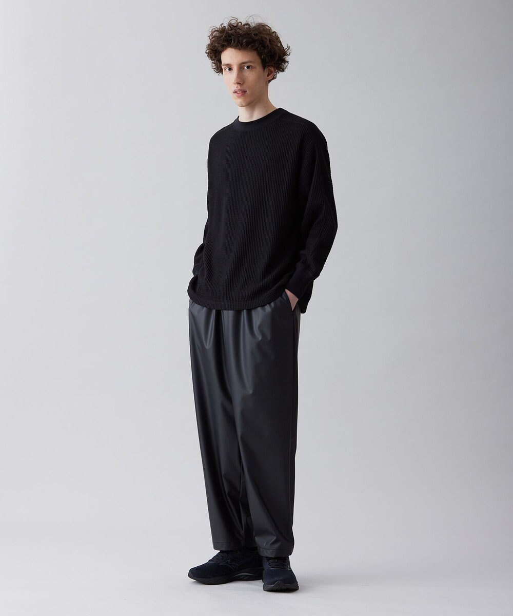 UNFILO MENS 【ストレッチ】レザーライク ワイドパンツ [23年春夏商品] 