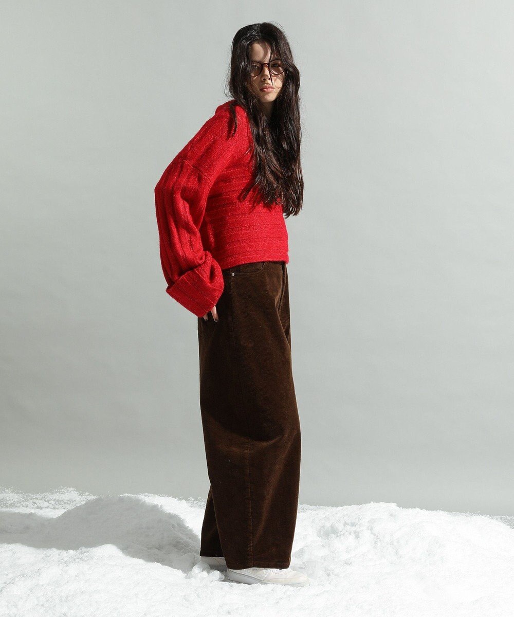 CRAFT STANDARD BOUTIQUE ロールアップ袖ショート丈ニットプルオーバー 