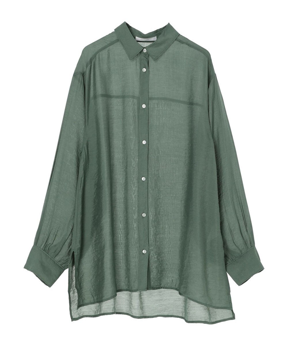 Green Parks レギュラー前後差シアーシャツ 