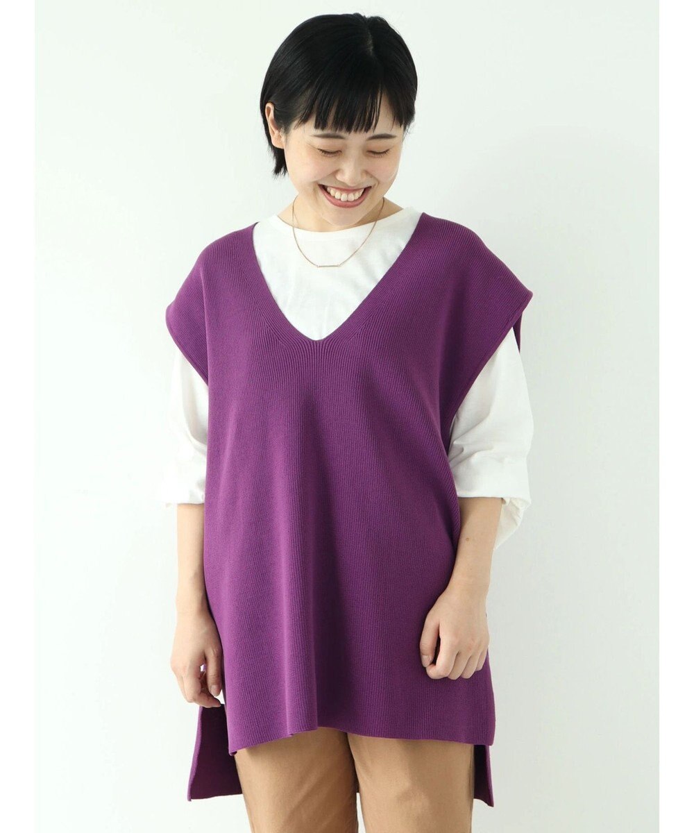 CRAFT STANDARD BOUTIQUE Ｖネックニットベスト＋ロンＴｅｅ 