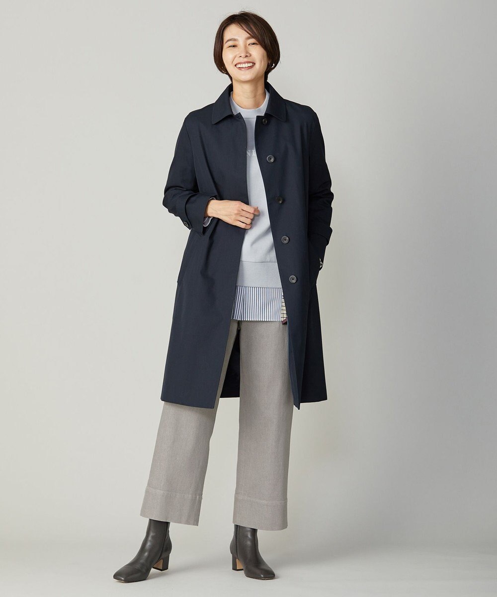 J.PRESS LADIES L 【洗える】 10oz Stretch Denim セミワイド パンツ 