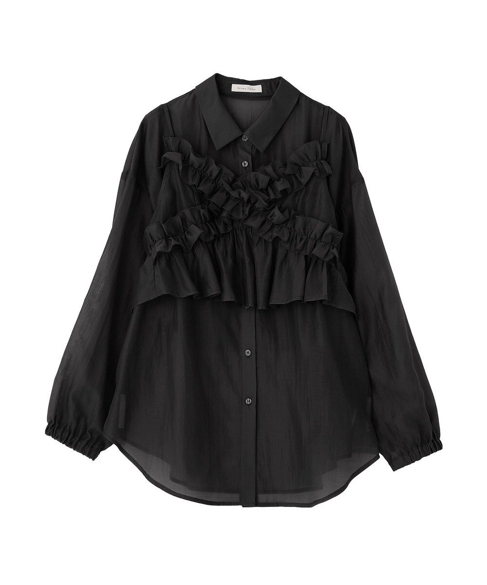 Green Parks 【WEB限定】ＳＥＴ２点フリルビスチェ＋シャツチュニックⅡ 