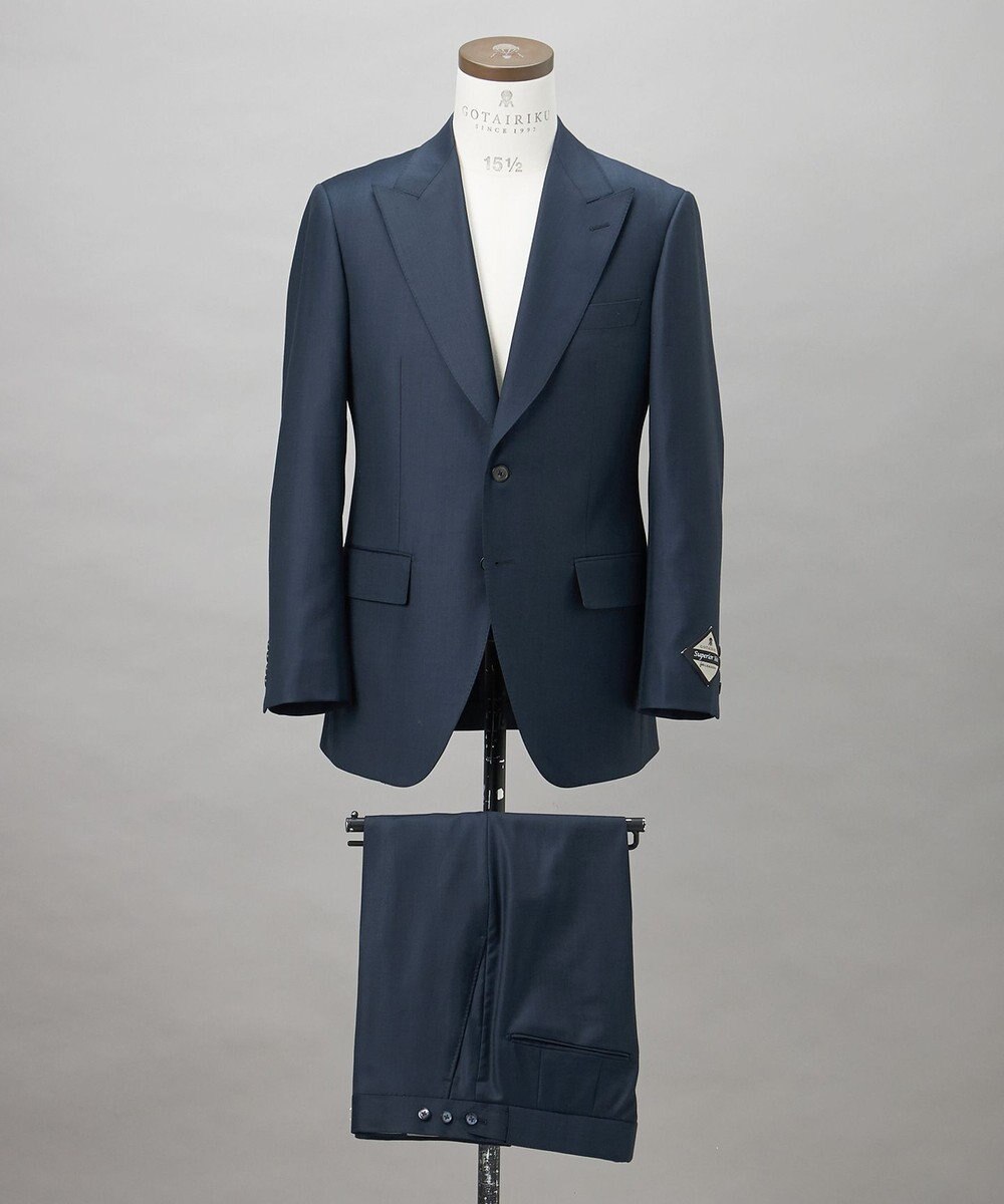 GOTAIRIKU シワになりにくい/通年素材【御幸毛織/みゆきけおり】Superio160 スーツ_ダークグリーン 