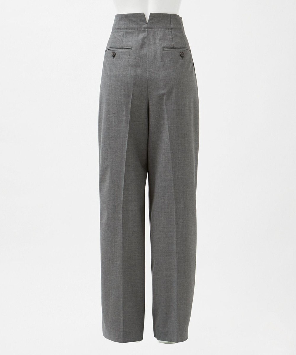 23区 【エステータ】ウールトロドライストレッチ タックワイドパンツ 