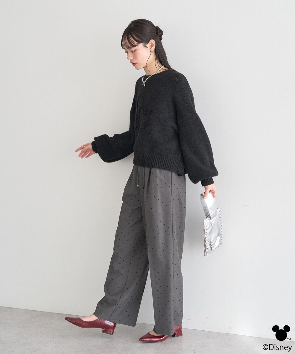 earth music&ecology 【予約】Disney/ミッキーコード刺繍ニットプルオーバー 