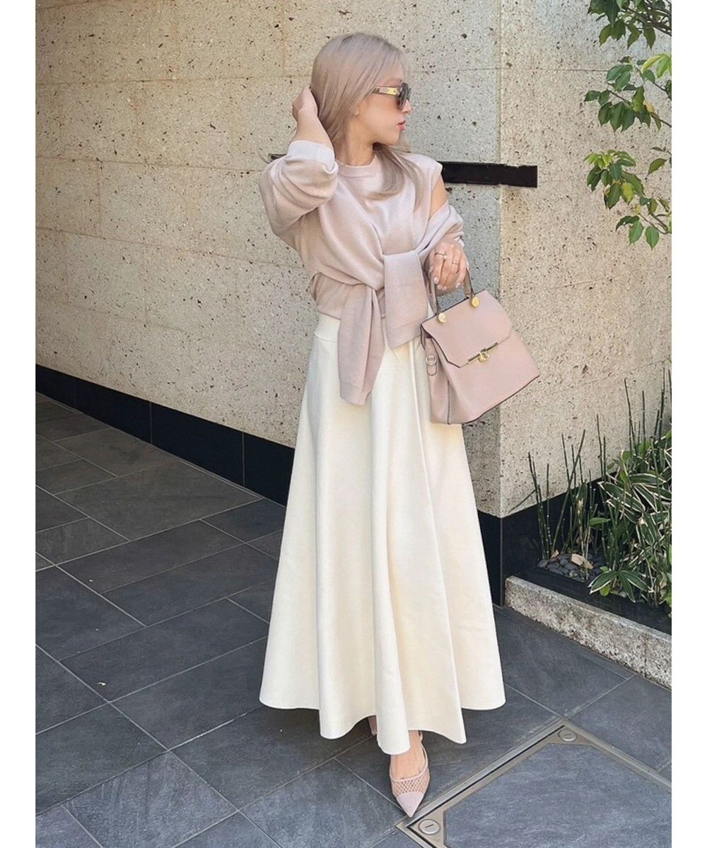 Green Parks ミラノリブフレアスカート 