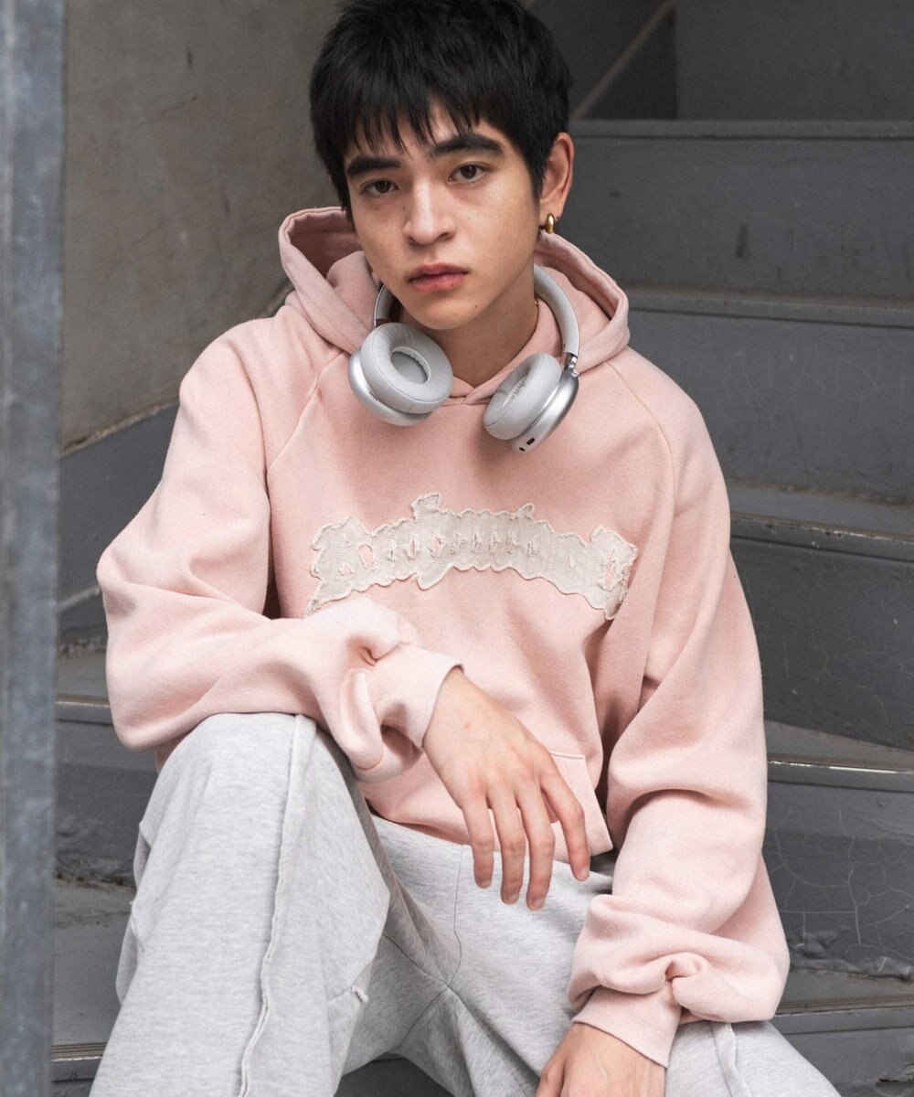 WEGO ショートグラフィックプルパーカー 