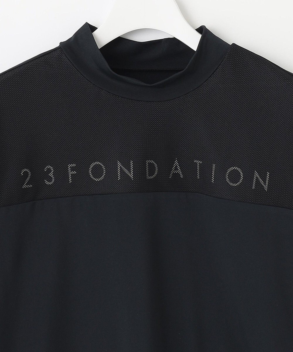 23区GOLF 【23Fondation/WOMEN】フロントロゴ モックネックプルオーバー 