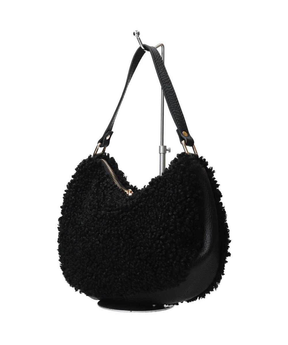 INTER-CHAUSSURES 【ANDREA CARDONE ITALI】レザーハンドルボアホーボーバッグ 