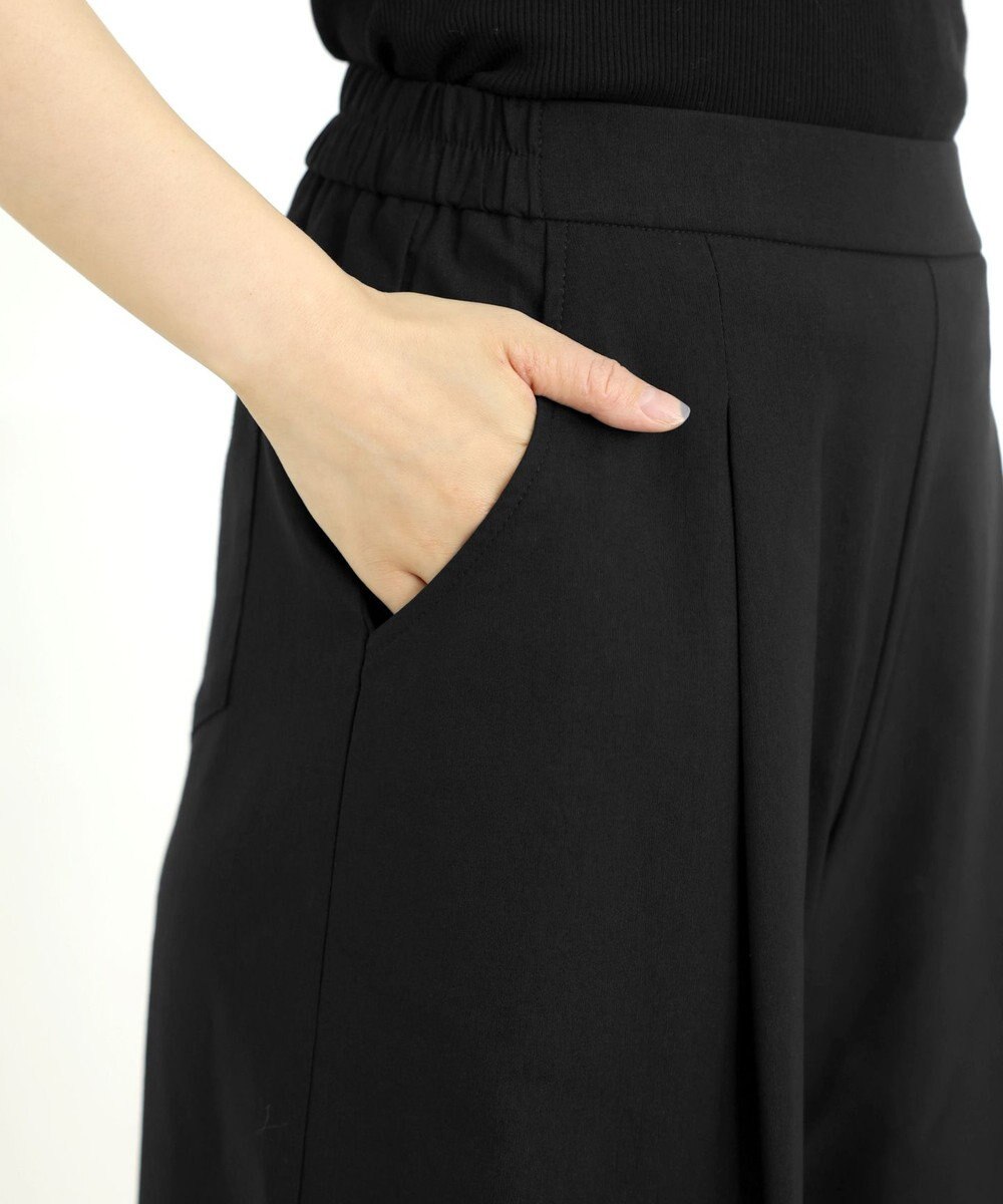 Tiaclasse ストレッチタックワイドパンツ 