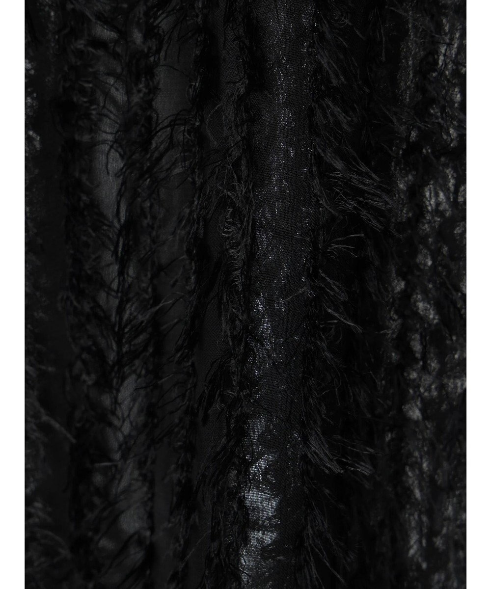 Green Parks ボウタイ付きフェザーノースリーブプルオーバー 