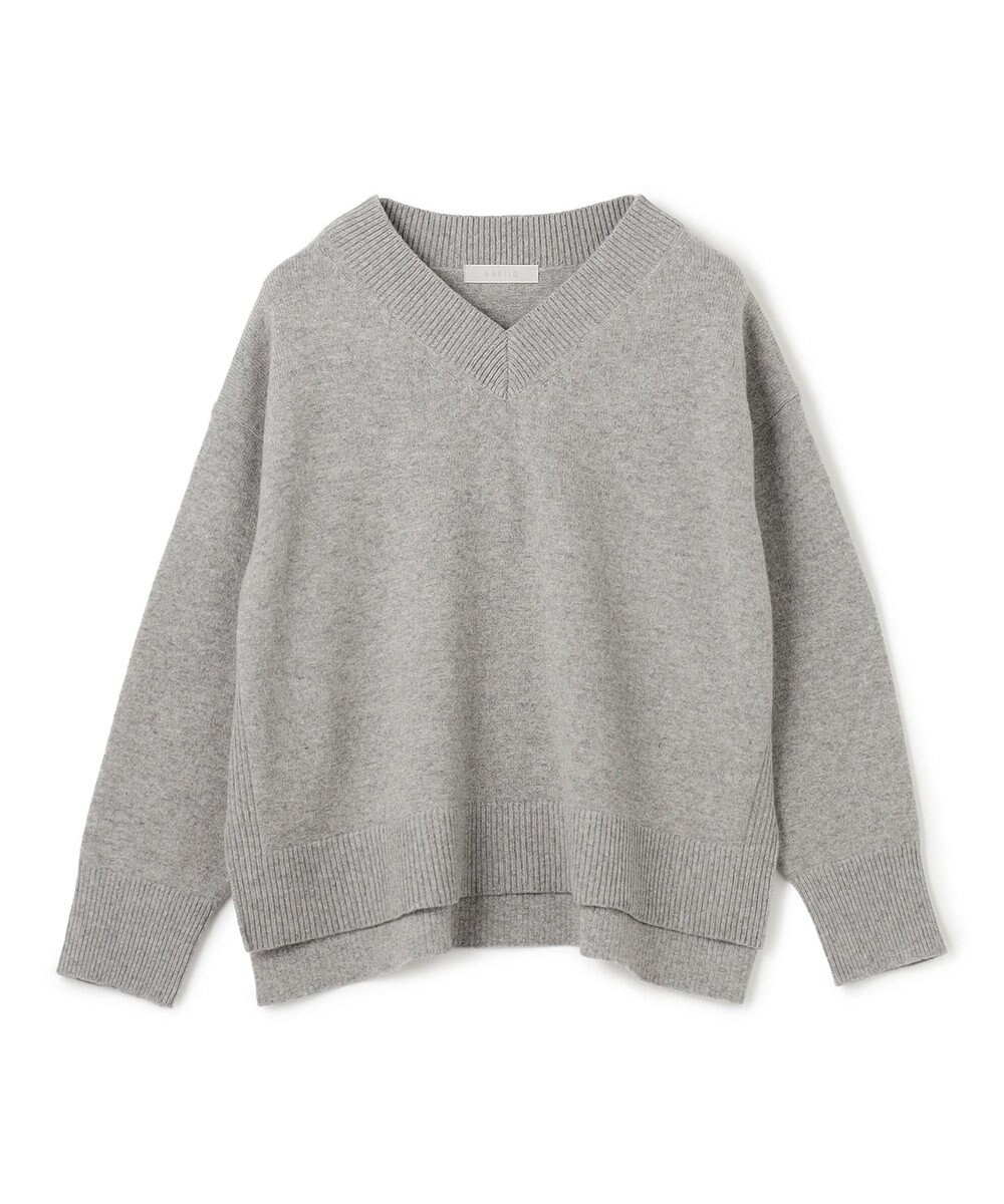 UNFILO 【野呂佳代さん着用】カシミヤブレンド Vネックニット 